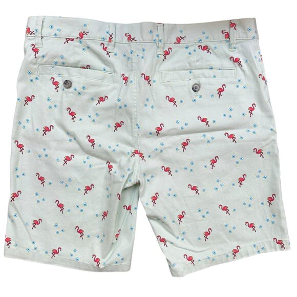 Raw Yarn Industries Flamingo Stretch Twill Shorts Mint Green Preppy Size 36 - Picture 3 of 4